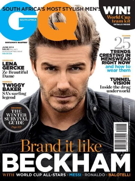 David Beckham Gq Magazine June 2014 Cover Photo South Africa