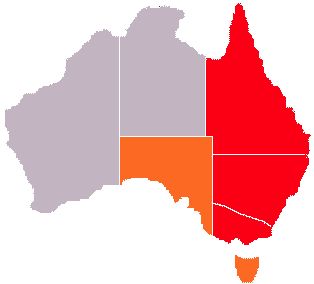 Eastern states of Australia