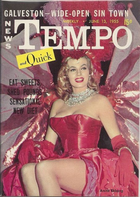 Anita Ekberg - Tempo And Quick Magazine Cover [United States] (13 June 1955)
