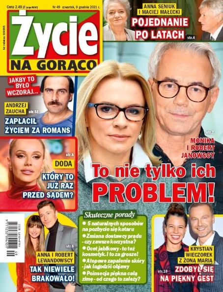 Robert Janowski and Monika Glodek - Zycie na goraco Magazine Cover [Poland] (9 December 2021)