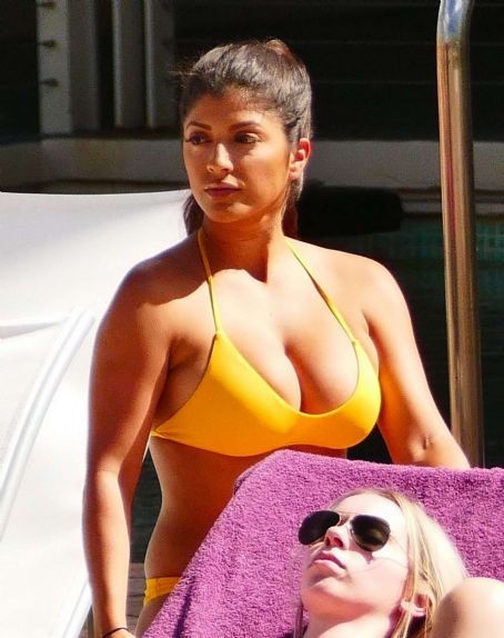 Erika Medina in Yellow Bikini in Las Vegas