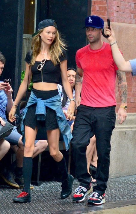 Adam Levine and Behati Prinsloo in New York City (September 2)