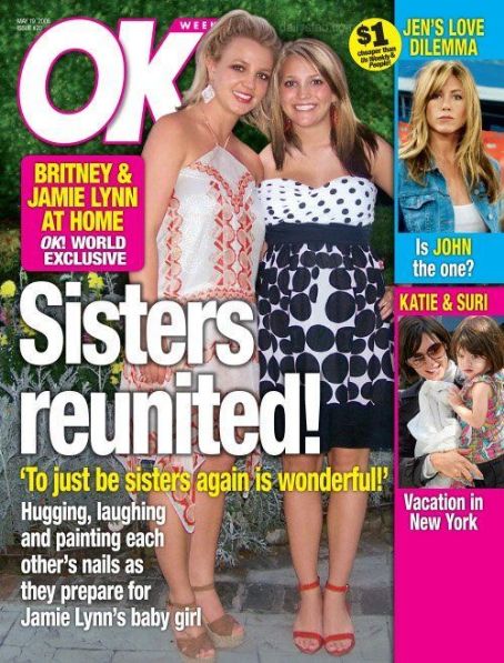 Britney Spears, Jamie Lynn Spears, OK! Magazine 19 May 2008 Cover Photo ...