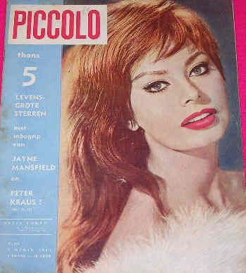 Sophia Loren, Piccolo Magazine 09 April 1961 Cover Photo - Belgium