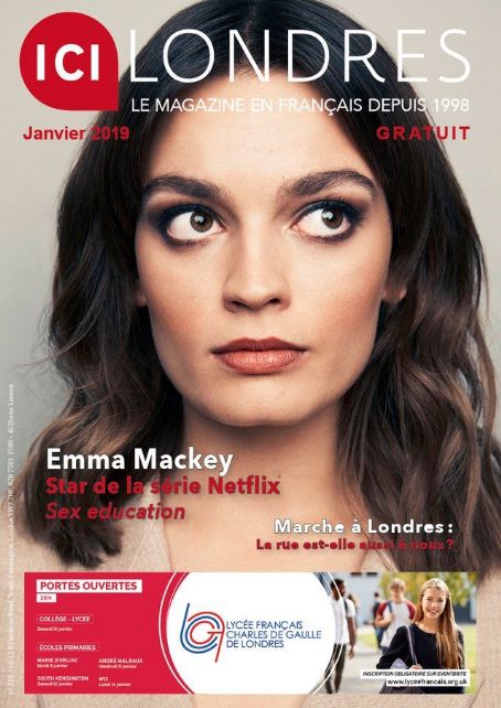 Emma Mackey, Ici Londres Magazine January 2019 Cover Photo - France