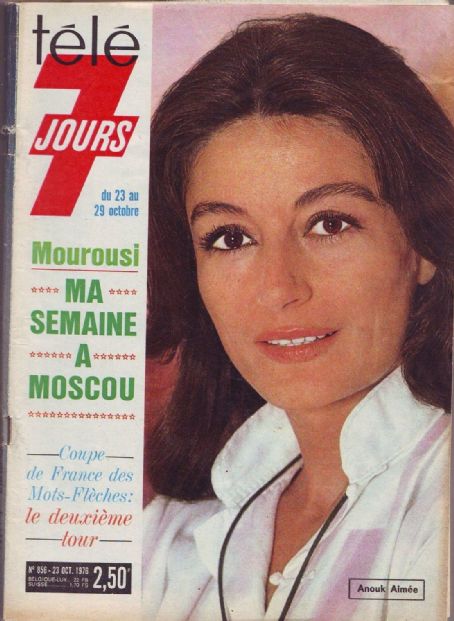Anouk Aimée, Télé 7 Jours Magazine 23 October 1976 Cover Photo - France