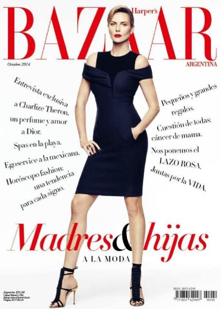 Charlize Theron Harpers Bazaar Magazine October 2014 Cover Photo