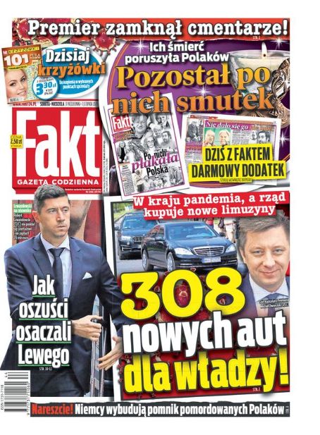 Robert Lewandowski, Fakt Magazine 31 October 2020 Cover Photo - Poland