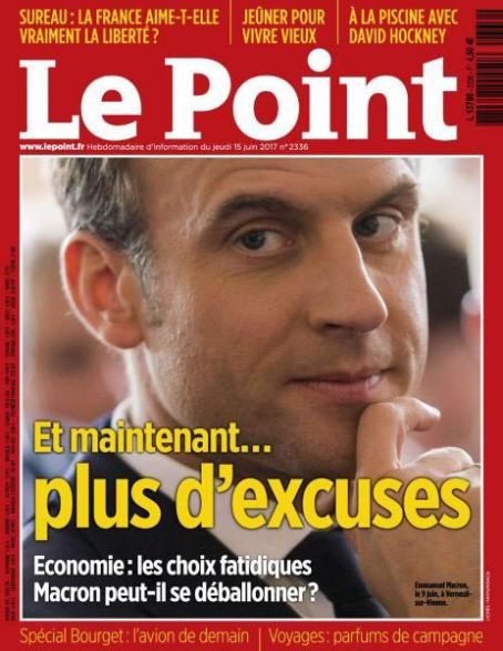 Emmanuel Macron, LE POINT Magazine 15 June 2017 Cover Photo - France