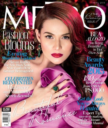 Bea Alonzo, Metro Magazine April 2013 Cover Photo - Philippines