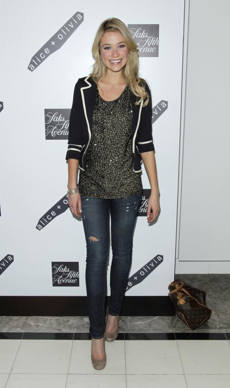 Katrina Bowden attends the Alice+Olivia launch party at Saks Fifth