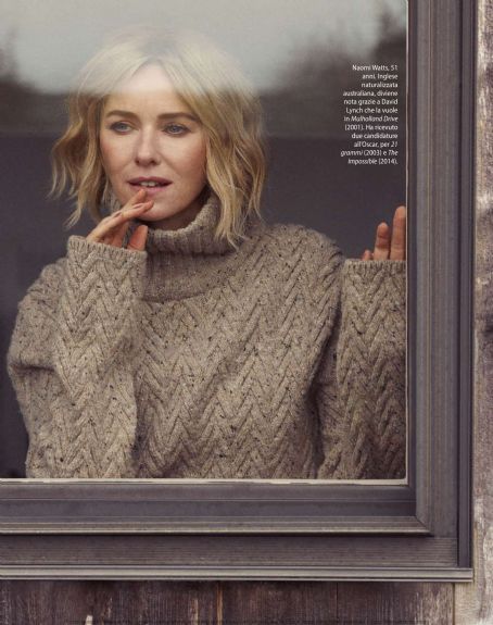 Naomi Watts, F Magazine Magazine 26 November 2019 Cover Photo - Italy