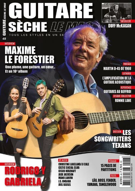 Maxime Le Forestier, Guitare Sèche Magazine August 2019 Cover Photo ...