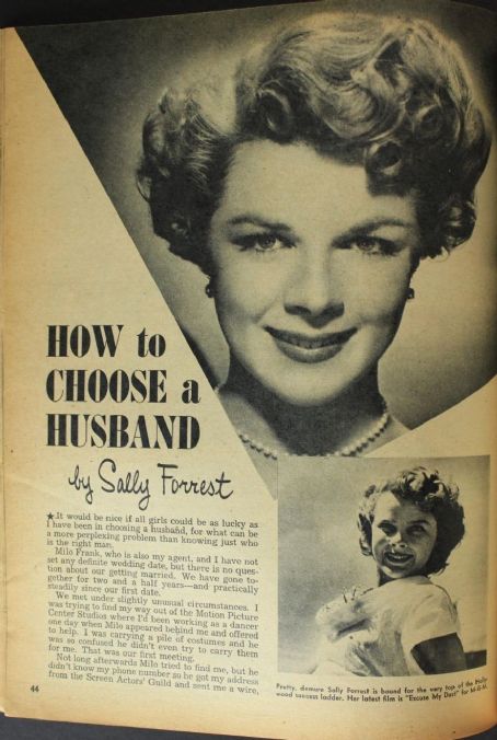 Sally Forrest - Filmland Magazine Pictorial [United States] (July 1951)