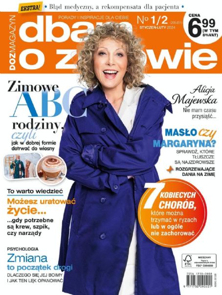 Alicja Majewska Dbam O Zdrowie Magazine January 2024 Cover Photo Poland