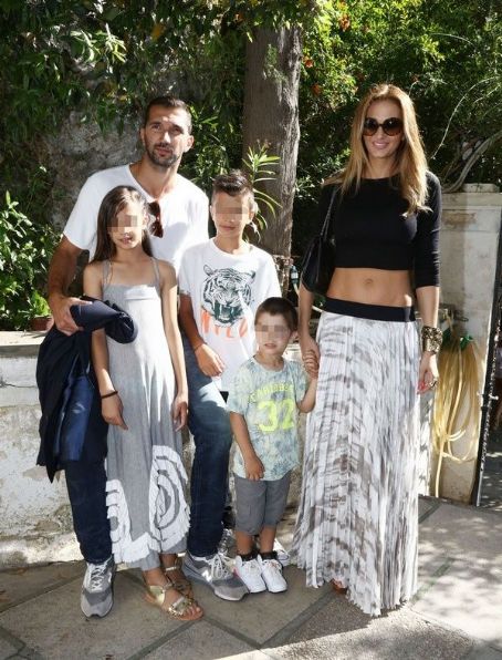 Aleka Kamila and Peja Stojakovic: Betty Maggira and Dimitris Mazis daughter  baptism - FamousFix