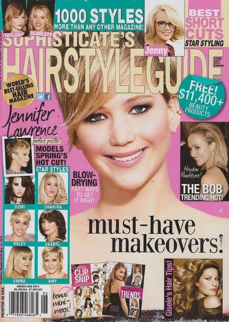 Jennifer Lawrence, Sophisticate's Hairstyle Guide Magazine July 2014 ...