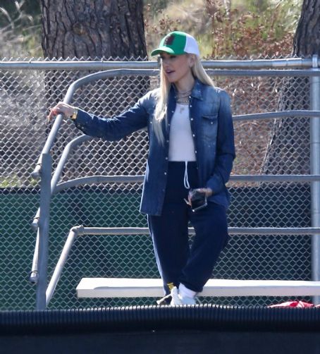 Gwen Stefani – With ex husband Gavin Rossdale watch their son separately play football in LA