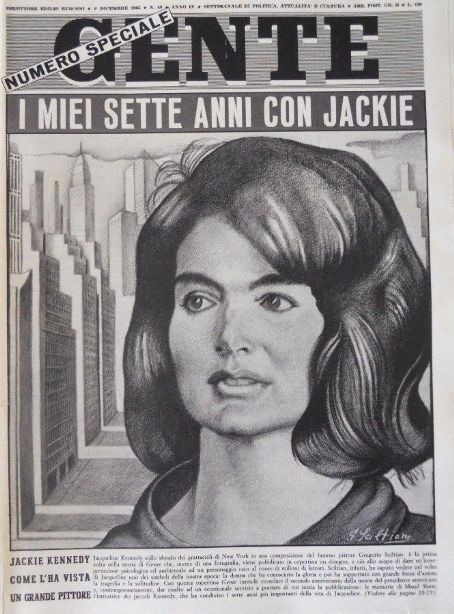 Jacqueline Kennedy, Gente Magazine 01 December 1965 Cover Photo - Italy