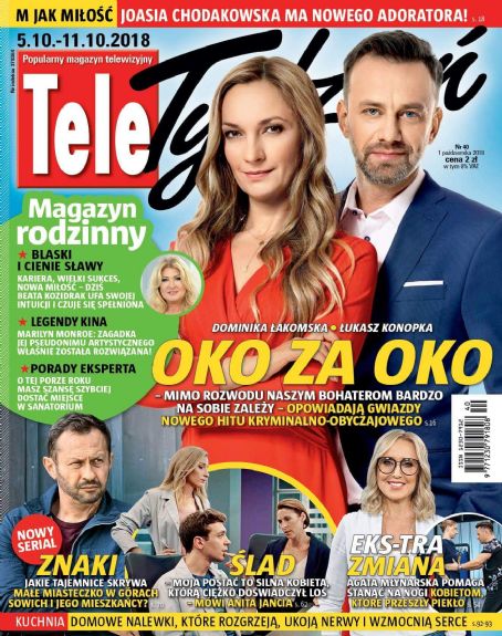 Dominika Lakomska, Lukasz Konopka, Tele Tydzień Magazine 05 October ...