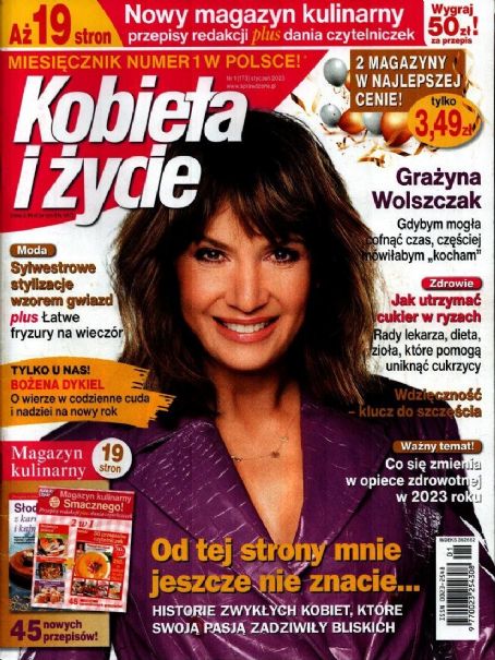 Grazyna Wolszczak Kobieta I Zycie Magazine January 2023 Cover Photo