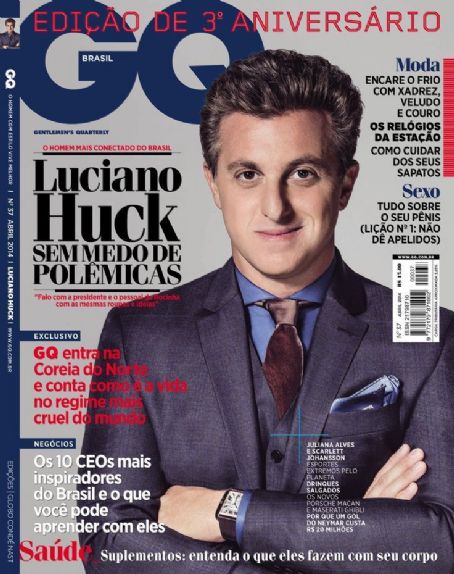 Luciano Huck Gq Magazine April 2014 Cover Photo Brazil
