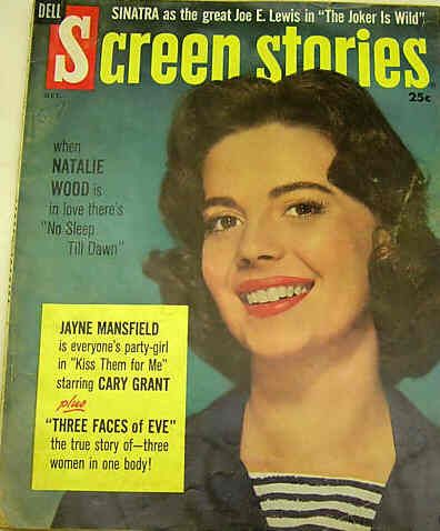 Natalie Wood, Screen Stories Magazine October 1957 Cover Photo - United ...