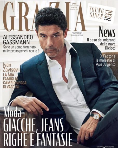 Alessandro Gassmann Grazia Magazine 30 August 2018 Cover Photo Italy