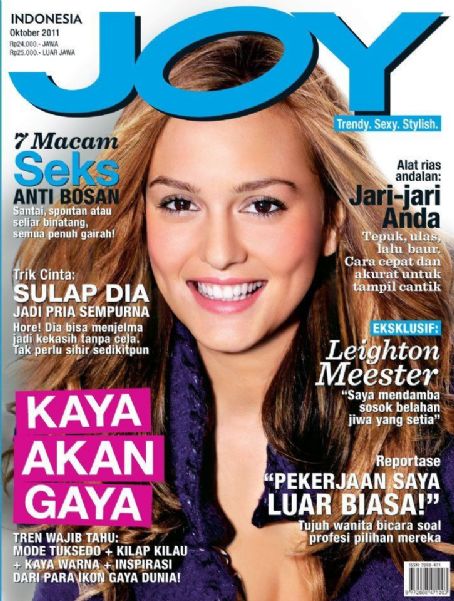 Leighton Meester, Joy Magazine October 2011 Cover Photo - Indonesia