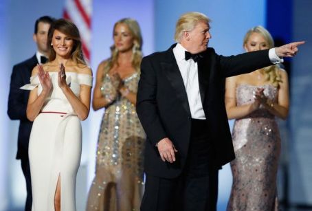 President Donald Trump and first lady Melania Trump address the Freedom ...