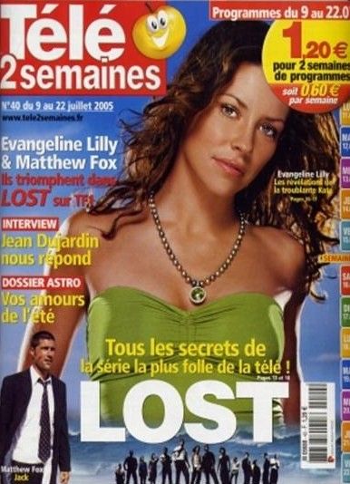 Evangeline Lilly, Télé 2 Semaines Magazine 09 July 2005 Cover Photo