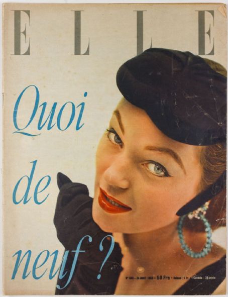 Ivy Nicholson, Elle Magazine August 1953 Cover Photo - France