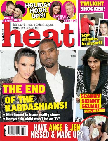 Kanye West, Kim Kardashian - Heat Magazine Cover [South Africa] (17 January 2013)
