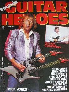 Mick Jones - Sounds Guitar Heroes Magazine Cover [United Kingdom] (May 1983)