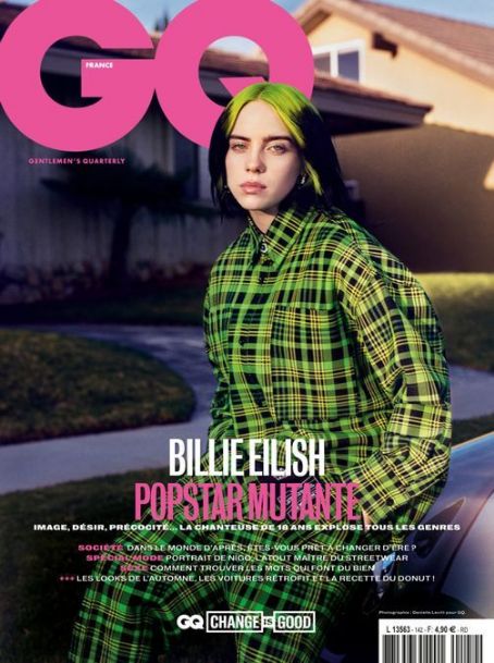 Billie Eilish O'Connell, GQ Magazine September 2020 Cover Photo - France