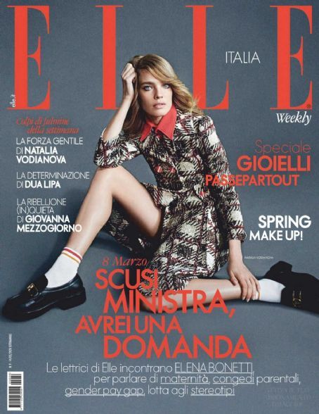 Natalia Vodianova, Elle Magazine 14 March 2020 Cover Photo - Italy