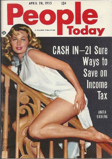 Anita Ekberg - People Today Magazine [United States] (20 April 1955)