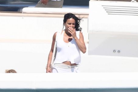 Michelle Rodriguez – Enjoying holidays on a yacht in Porto Cervo