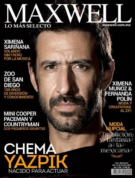 José María Yazpik, Maxwell Magazine April 2015 Cover Photo - Mexico