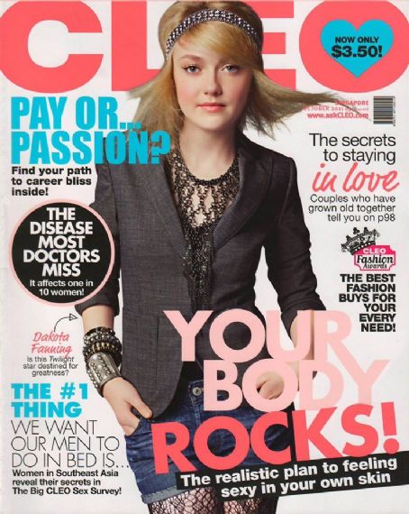 Dakota Fanning, Cleo Magazine October 2011 Cover Photo - Singapore