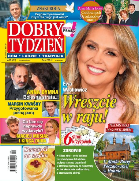 Ewa Wachowicz, Dobry Tydzień Magazine 19 January 2024 Cover Photo - Poland