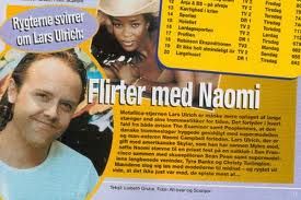 Lars Ulrich and Naomi Campbell