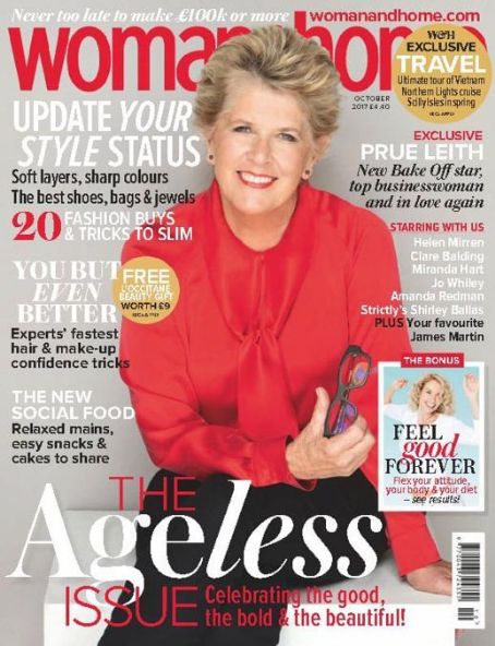 Prue Leith, Woman & Home Magazine October 2017 Cover Photo - United Kingdom