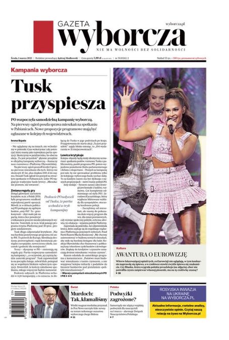 Blanka Stajkow, Gazeta Wyborcza Magazine 01 March 2023 Cover Photo - Poland