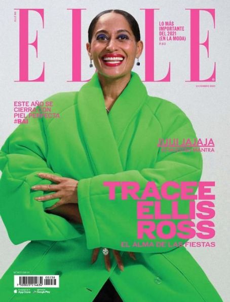 Tracee Ellis Ross, Elle Magazine December 2021 Cover Photo - Mexico