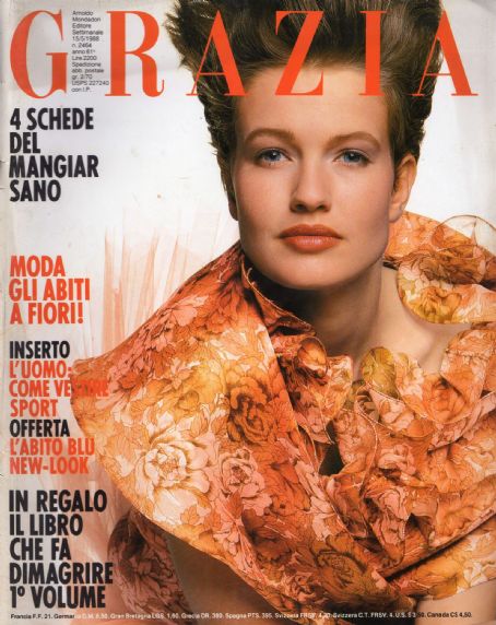 Karen Mulder, Grazia Magazine 15 May 1988 Cover Photo - Italy