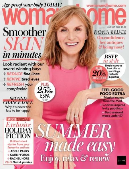 Fiona Bruce, Woman & Home Magazine August 2022 Cover Photo - United Kingdom