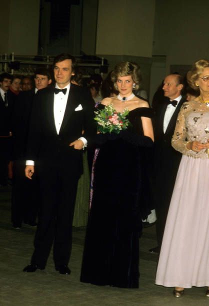 Princess Diana during a state banquet on April 16, 1986 in Vienna ...