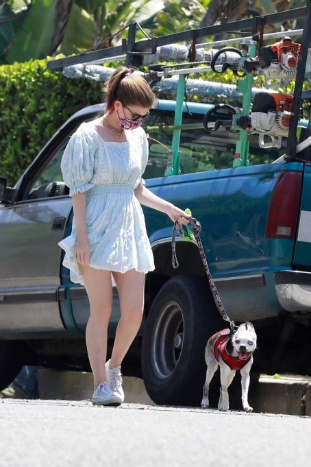 Kate Mara – Looks cute in white summer dress in Los Feliz