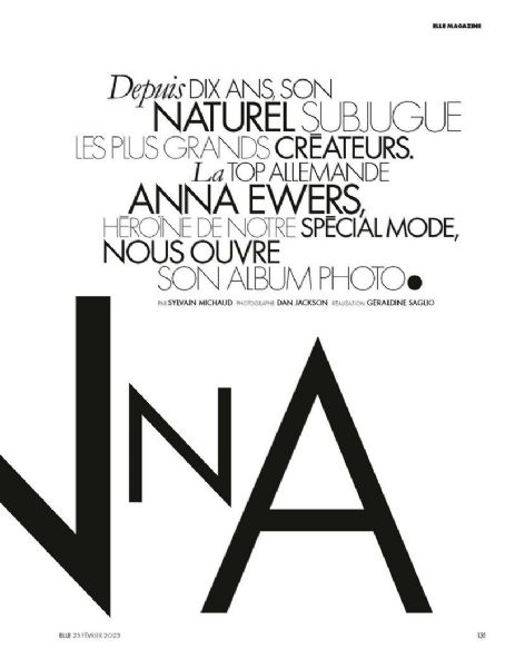 Anna Ewers - Elle Magazine Pictorial [France] (23 February 2023) | Anna ...